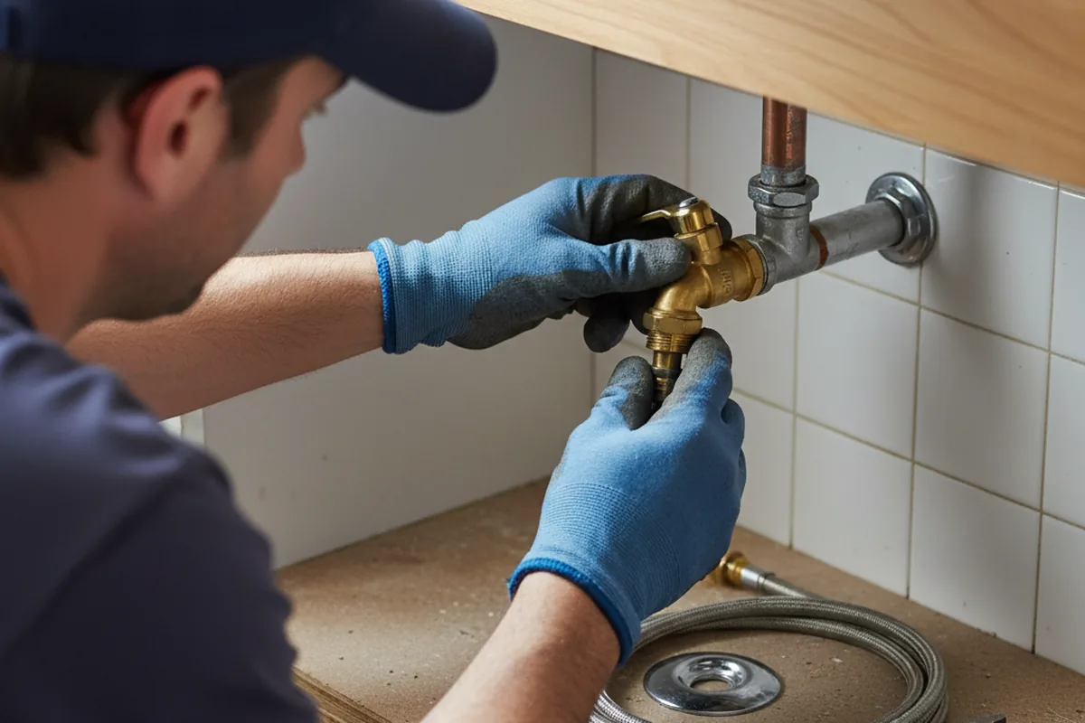 Shutoff valve and fitting work during Well Pump Repair in Bypro